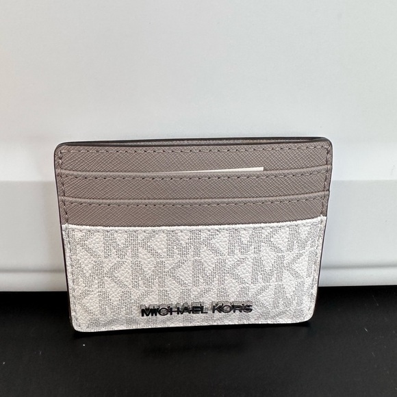Michael Kors Bright white MK print card ID holder - Picture 4 of 5